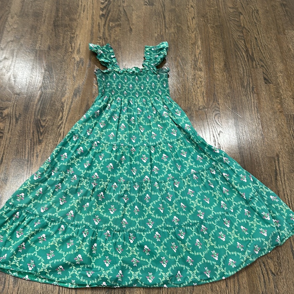 Hill House Green Floral Smocked Dress- The Ellie Nap Dress